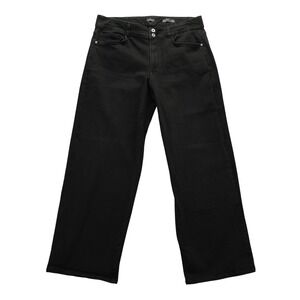 J. Jill Denim High-Rise Full Leg‎ Jeans Black Wide Leg Pants Size 18R